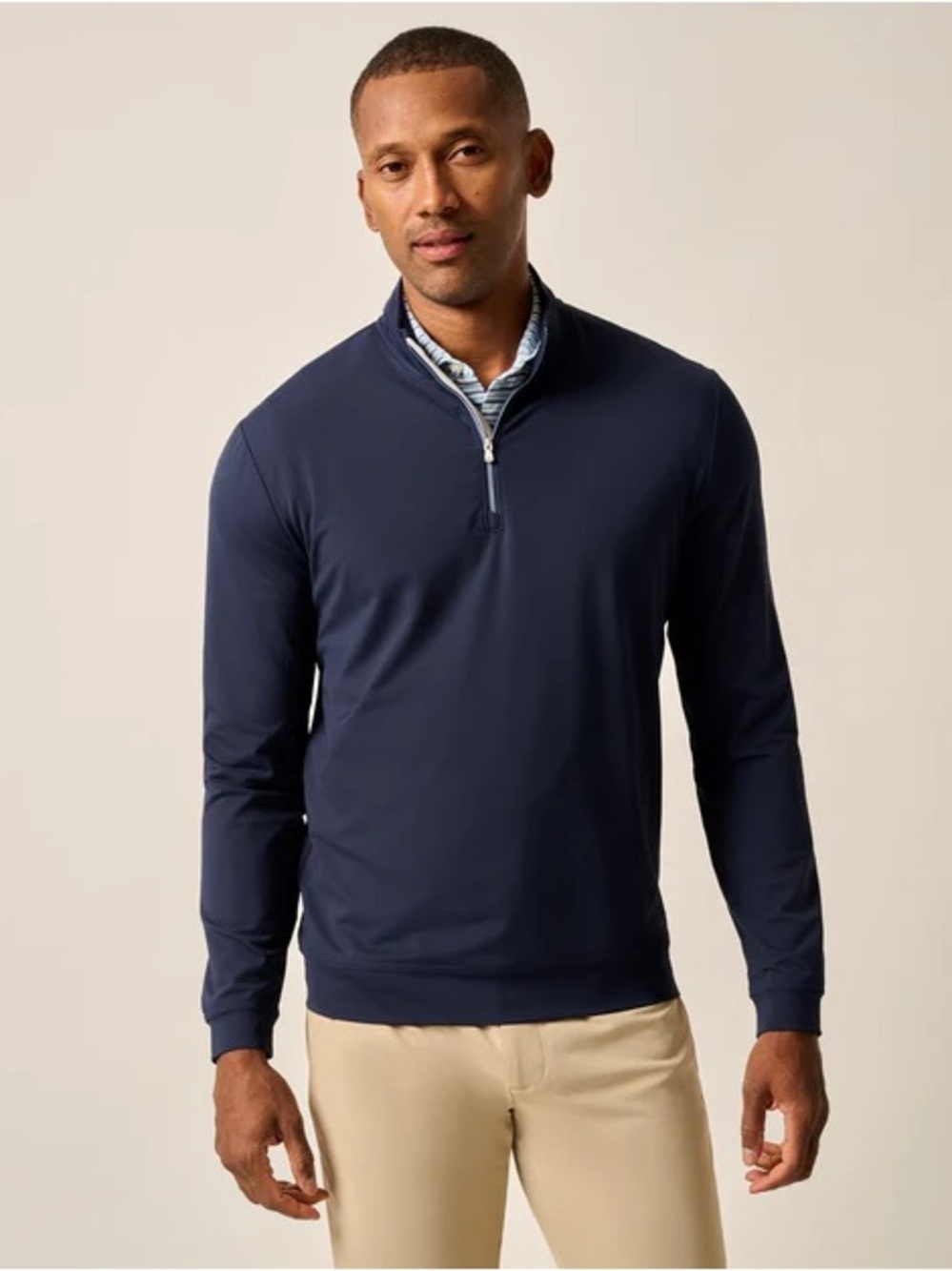 Johnnie O Navy Motion Performance Quarter Zip Long Sleeve Pullover TCC Men’s XL
